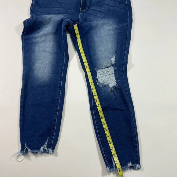 Kancan Skinny Jeans Raw Hem Size XL Distressed - Picture 4 of 6